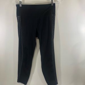 Nanette Lepore Black High Rise Capri Pattern Leggings